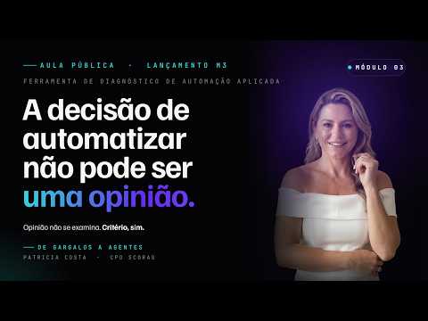 Aula de lançamento do Módulo 3 no YouTube da Scoras Academy