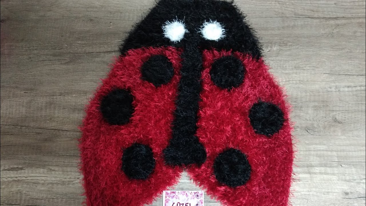 Uğur böcekli klozet önü paspası