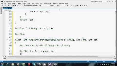 Giải bài tập mảng 2 chiều   Part 1