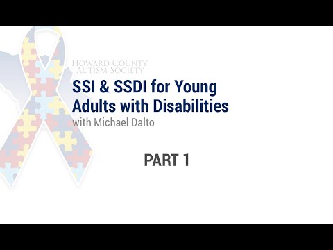 SSI & SSDI for Young Adults with Disabilities - Part 1 (May 2020)