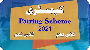 Chemistry Pairing Scheme 2021 For Class 9th & 10th All Punjab Boards | Matric Pairing Scheme 2021