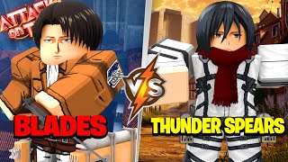 What's Better Blades OR Thunder Spears | AOT: Revolution