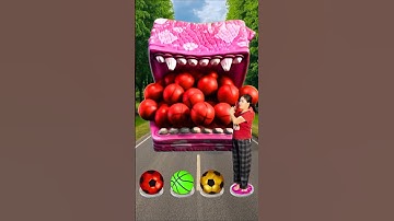 I jump on rotating colour ball to Pac man, Zombie, Dinosaur, Siren head #shorts #youtubeshorts