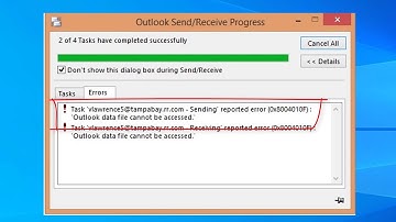 How To Fix “Outlook data file cannot be accessed error (0x8004010F)"