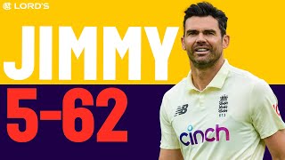 The King of Swing! | Jimmy Anderson Takes 5-62 Against India | England v India 2021 | Lord's