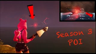 Fortnite - Shark SHIP appearing in the HORIZON along the SANDSTORM! (SEASON 3 POI) Buildup