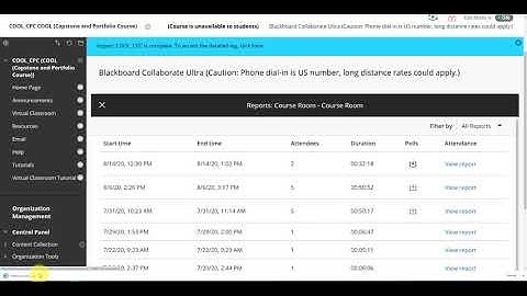 Collaborate Ultra for instructors: Generate poll and attendance report