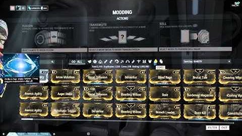 Warframe - Transmuting Four Primed Continuities