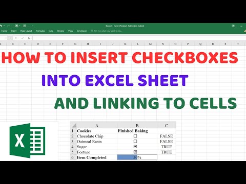 How to insert checkboxes into Excel Sheet and linking them to cells
