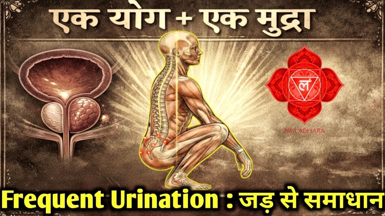 1 योग 1 मुद्रा  Frequent Urination & Prostate Solution/|Muladhara Healing योग