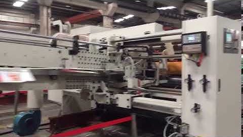Flexo folder gluer test running before delivery