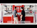 Customers come to visit our new factory and test the vacuum forming machine. #luggageformingmachine