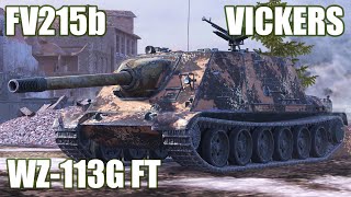 FV215b, Vickers Light & WZ-113G FT ● WoT Blitz screenshot 2