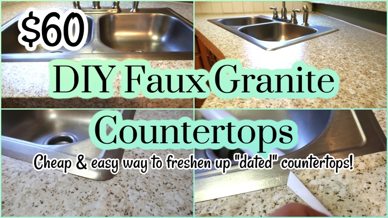 DIY Faux Granite Countertops! // Cheap and easy way to freshen up