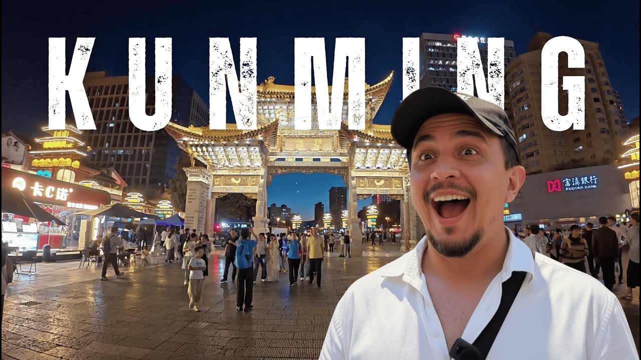 Kunming at Night is BEAUTIFUL! (Jinma Biji & Spice Market) 🇨🇳 | KL to Afghanistan, EP24
