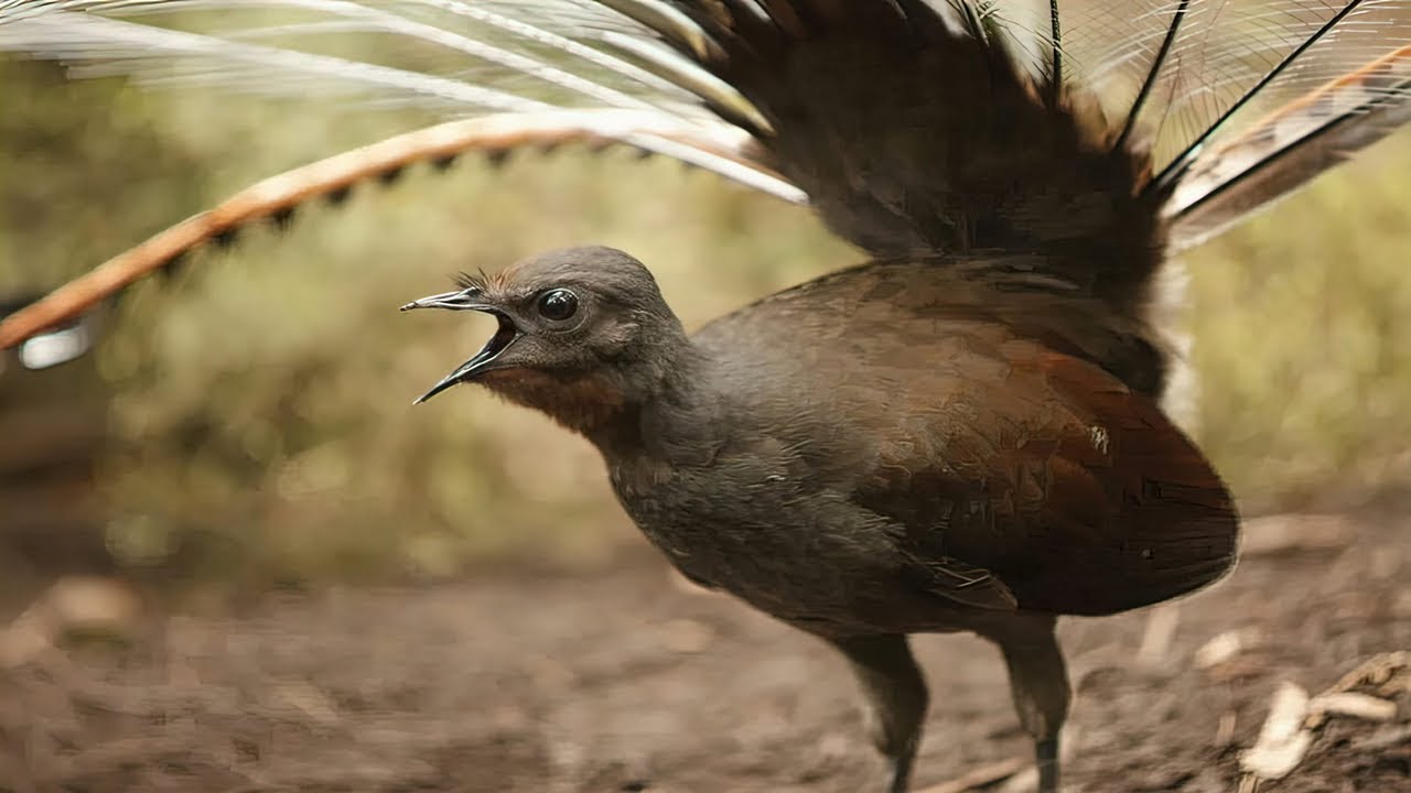 Лирохвост. Птица - диктофон, мастер звуковых иллюзий природы!