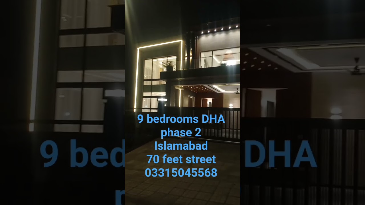 9 bedrooms triple unit brand new designer house in DHA phase 2 Islamabad 03315045568
