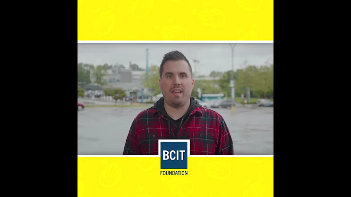 BCIT student Derek Scollon expresses his gratitude...