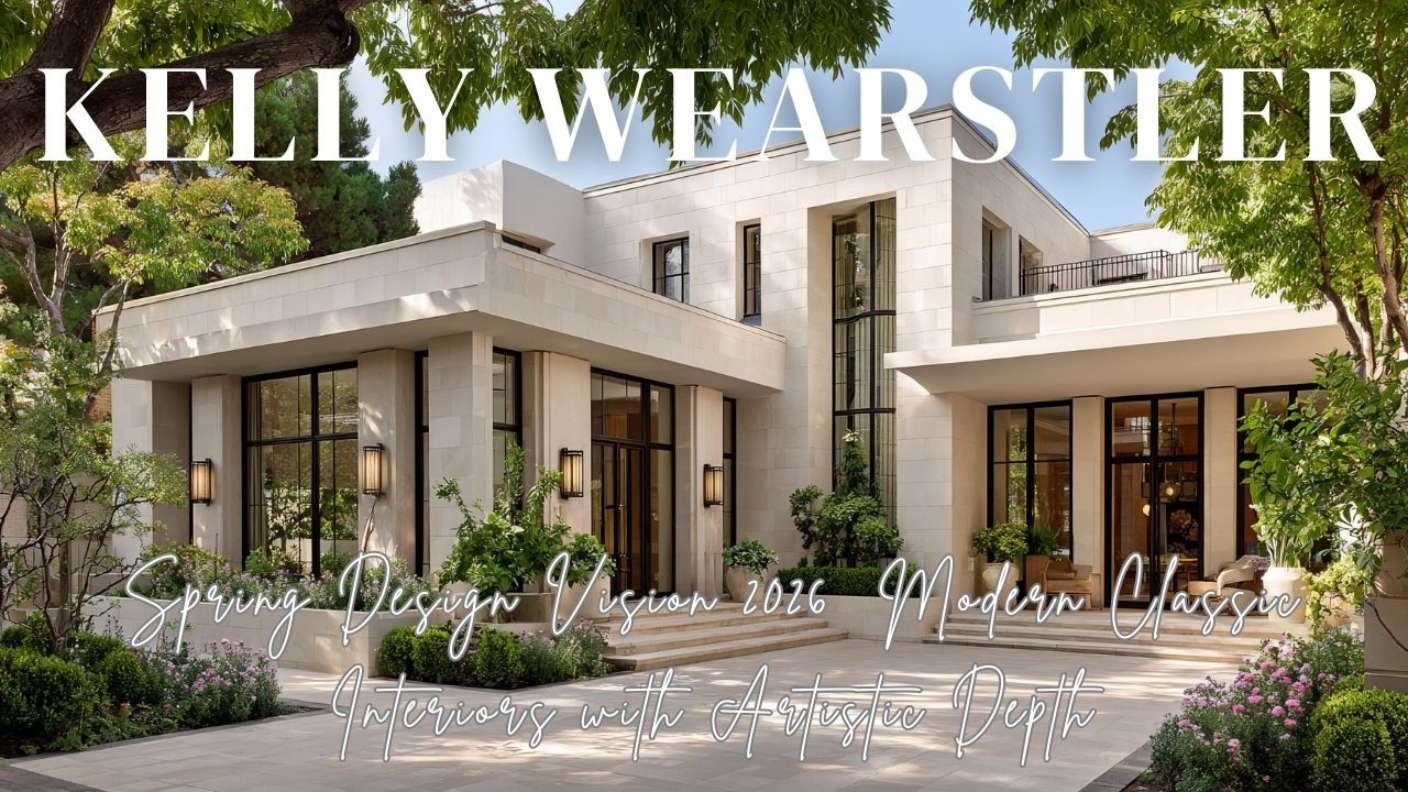 Весенняя дизайнерская концепция Келли Уэрстлер 2026: современные классические интерьеры с художес...