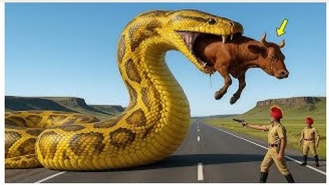 Brave Heroes Save Hyperactive Mother Cow from Giant Python’s Terrifying Attack 🐍