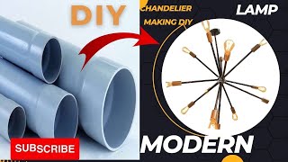 How to make lamp || DIY Lamp || Modern Chandelier Making || Beautiful Hanging Lamp DIY || Home Decor