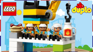 🚀 LEGO DUPLO WORLD tower crane truck bulldoger & construction site 🚜