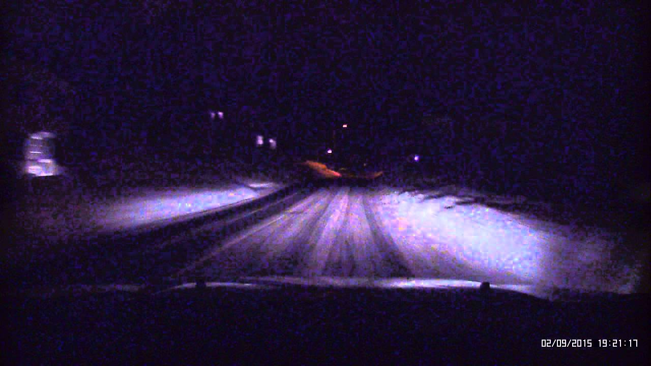 Raw Camera Footage From Car Camera Dash Cam 720p setting Night Time