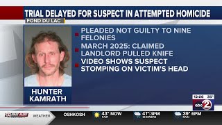 Trial delayed for man accused of attacking landlord
