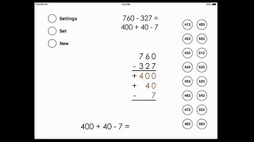Partial differences subtraction with three digit numbers