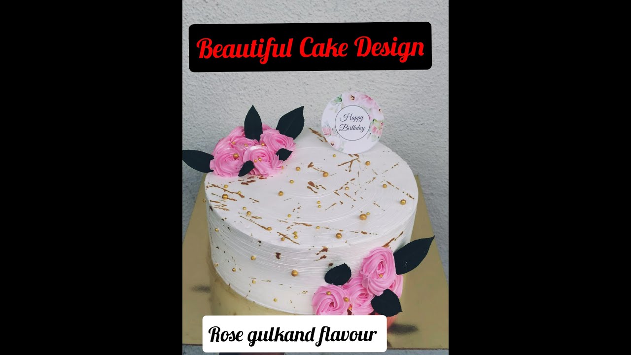 Rose Gulkand Flavour Cake/beautiful cake design