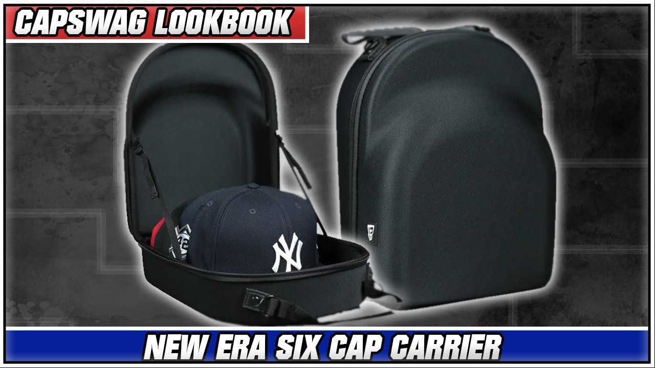 Black 6 Cap Carrier Holder | Black New Era Cap Carrier 6 Pack| Fitted Hats Travel Case