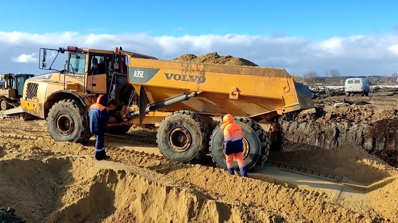 Строительство М-5 'УРАЛ' обход Октябрьского - YouTube