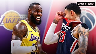 NBA TOP 10 HIGHLIGHTS | Los Angeles Lakers vs Washington Wizards | April 3, 2024 | Game Recap