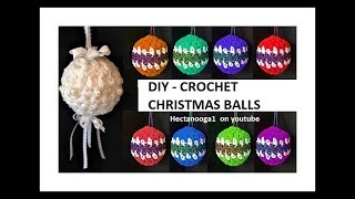 DIY  crochet Christmas Balls Hanging Ornament