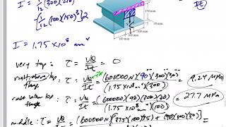 Mechanics of Materials - Transverse shear stress example 1