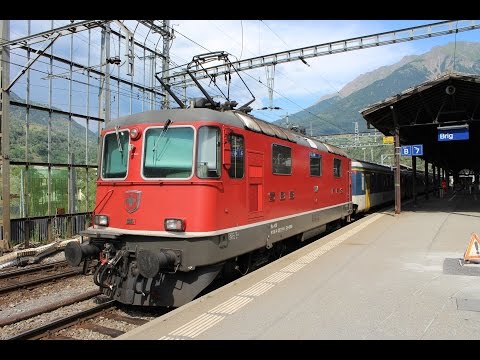 Video Trafic CFF/BLS/CrossRail en gare de Brig - youtube
