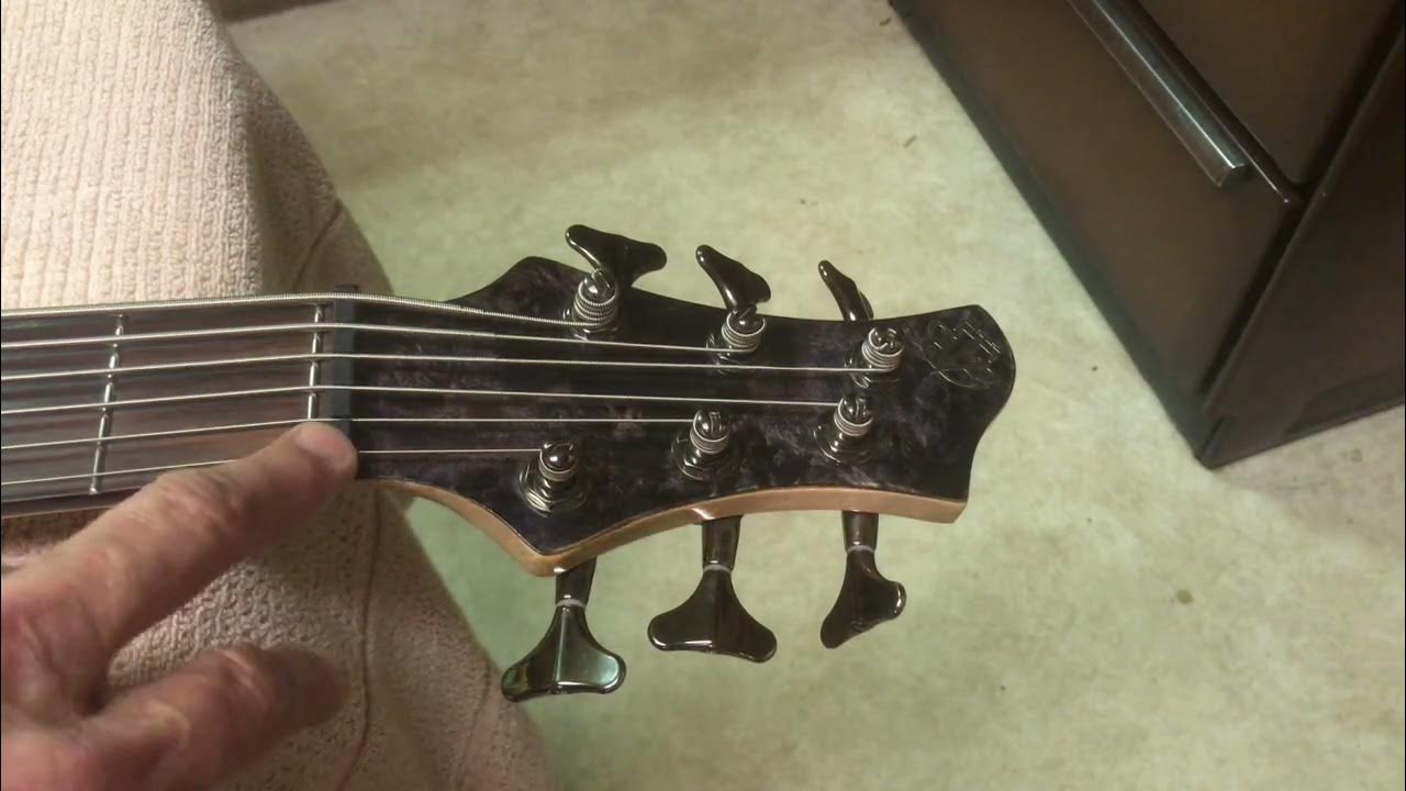 Ibanez BTB 846 Single Cut 6 String Bass Guitar Getting Restringing P4