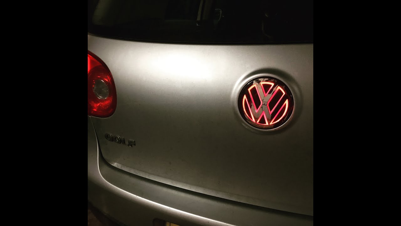 Mk5 Golf Rear Led Light Up Emblem Badge Youtube