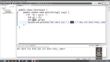 Java - Grundlagen - DE - #003 - Datentypen