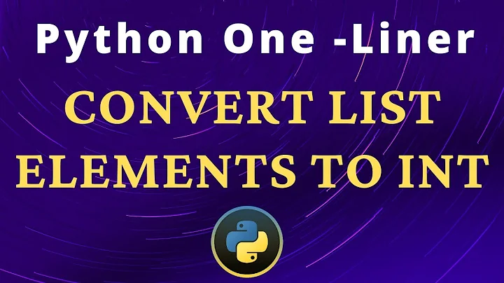 how to convert list elements to int: python one-liner code