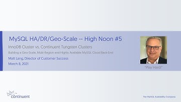 MySQL HA/DR/Geo-Scale - High Noon #5: Oracle’s InnoDB Cluster