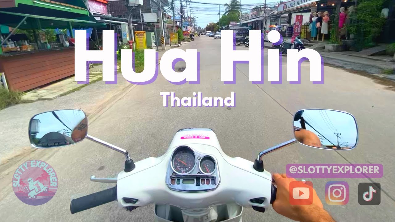 Scooter ride in Hua Hin thailand 🇹🇭 4K Slotty Explorer 1st trip