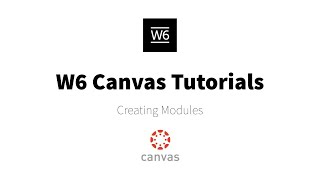Canvas - Creating Modules