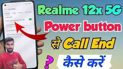 Realme 12x 5G me power button se Call cut kaise kare | realme 12x power button to end call Setting