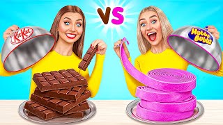 Desafío Comida de Chicle vs de Chocolate | Batalla de Comida por Choco DO