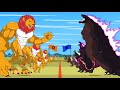 Rescue TEAM Godzilla &amp; KONG From EVOLUTION OF LION: Who Will Win | Godzilla Cartoon Compilation