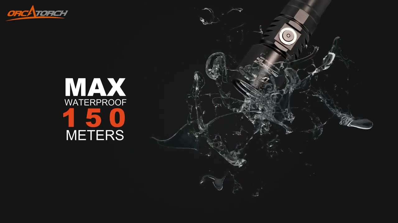 OrcaTorch D710 Dive Torch Underwater Diving Test