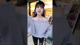Anu 甜美平肩一字領毛衣