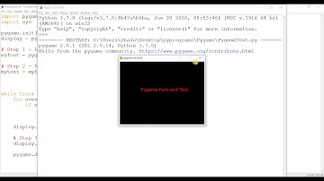 Pygame Font and Text