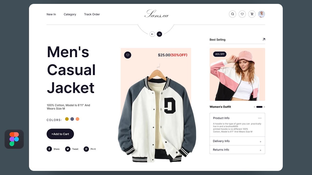 Ecommerce Fashion Web UI UX Design in Figma - Full Tutorial Web Design ...